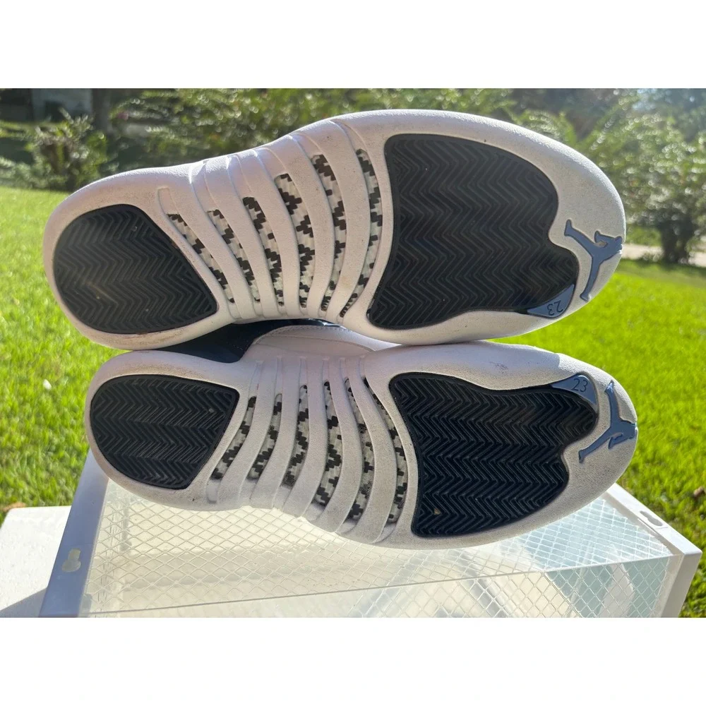 Jordan 12 Retro Indigo Stone Blue White Mens Size 8 130690-404 Basketball shoes